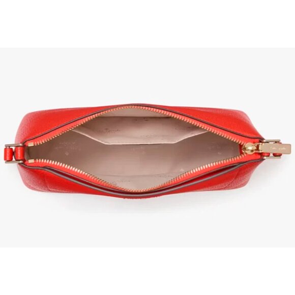 S Kate Spade Leila Crossbody Bag Red Pebbled Leather Purse KG464 NWT $299 Retail - Picture 5 of 8